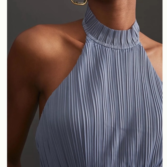 Anthropologie Pleated Halter Top Size L - Picture 2 of 7